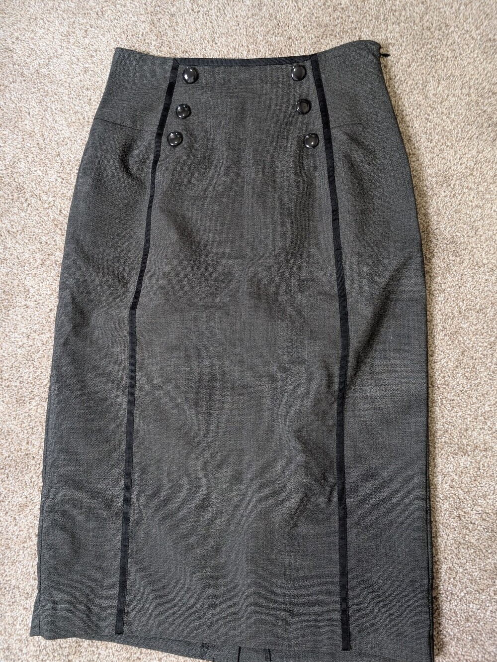 Gray Pencil Skirt